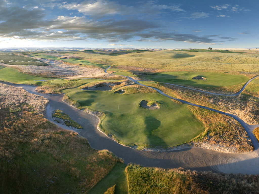 Wine Valley Golf Course 14th green tee view